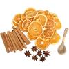 Leixi Set di 42 decorazioni per albero di Natale, fette di arancia essiccate, bastoncini di cannella, anice stellato per albero di Natale, corona, lavori manuali, riempimento per vaso, decorazioni per la