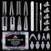 EBANKU 192 PCS Unghie Finte Nail System Matte Dual Nail Form