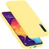 Cadorabo cover compatibile con Samsung Galaxy A50 4G / A50s / A30s, cover in silicone liquido per Galaxy A50 4G / A50s / A30s, custodia in silicone, resistente ai graffi - LIQUID GIALLO