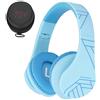 PowerLocus Cuffie Bluetooth per Bambini, PowerLocus P2 Cuffie Wireless Over-Ear, Cuffie Bluetooth 5.0 Pieghevoli, limite di volume di 85 dB, con Microfono, Micro SD, Cuffie Wireless e cablato,Custodia da viaggio