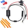 Gebiuhoo A391 DAB Antenna Amplificatore Splitter Adattatore SMB a DIN, Compatibile con Sony Pioneer JVC Kenwood Blaupunkt Alpine FM Splitter Antenna Autoradio Digitale