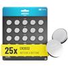 ABSINA 25x Batteria CR2032 3V - Pile CR2032 a prova di perdite, resistenti e longevoli - Batterie CR2032, CR 2032 batteria, batterie 2032 a bottone, pila CR2032, batteria 2032, pile 2032 bottone