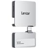 Lexar Professional Go SSD portatile con HUB 1TB, ultra-compatto, fino a 1050 MB/s in lettura e 1000 MB/s in scrittura, USB 3.2 Gen 2, per iPhone 15/16, argento
