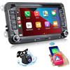 CAMECHO [1+32G]CAMECHO Autoradio Android 13 con CarPlay/Android/HiFi per VW Golf 5 6 Polo Passat Skoda Tiguan,7 HD TouchScreen Schermo Navigatore WiFi RDS FM USB Bluetooth Comandi al Volante+AHD Retrocamera