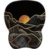 EooCoo Tappetino Mouse con Comodo Supporto per Il Polso, Gaming Mousepad Ergonomico con Poggiapolsi in Memory Foam, Resistente all'Usura, Ufficio Mouse Pad, Accessori Scrivania, Picco del Tramonto