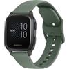 Tobfit Cinturino per Garmin Venu Sq Music per Uomo e Donna, 20mm Cinturino in Silicone Sportivo per Garmin Venu Sq 2 Music/Venu Sq 2 /Venu Sq/Venu/Venu 2 Plus (Verde oliva)