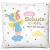 GRUSS & CO Cuscino di peluche con motivo angelo, 25 cm x 25 cm, 100% poliestere, regalo, Capodanno, Natale, articolo decorativo | 70244
