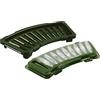 shibby Stampo per cubetti di ghiaccio - Verde - 10 scomparti per cubetti di ghiaccio a forma di cartuccia con coperchio