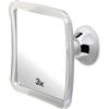 Mirrorvana specchio doccia antiappannamento con ventosa, specchio da bagno ingranditore 3X per rasatura e trucco, 16 x 16 cm