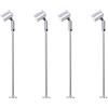 OSALADI 4 Pezzi/Set Proiettore W Led Contatore Gioielli Mini Lampada Bianca Tavolo Da Camera Argento Chiaro Alta Esposizione Luminosa Per Lettura Caldo/Mm