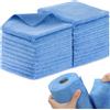 Fantasticlean Coral Fleece Panni per la Pulizia, Rotolo di Panno in Microfibra Strappabile, 20 Pezzi Asciugamani Riutilizzabili per Lavaggio, Asciugatura e Lucidatura 35 x 35 cm - Blu