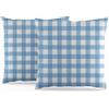 ggaimwf Copricuscini a Quadretti Confezione da 2 45x45 cm Blu Controllato Fattoria Fodere per cuscini decorativi Piazza Copricuscino per Divano Soggiorno Home decor Federa per cuscino sparsa