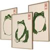 BLCKART Set di poster Hoji Frogs Ukiyo-e Arte giapponese Giappone Decorazione da parete Immagini Decorazione per camera da letto Decorazione per soggiorno Dipinti eclettici (3x A3 | Senza cornice)