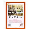 3-B Cornice Maui, arancione, 21 x 29,7 cm (A4), cornice in legno, cornice per foto, cornice per documenti con vetro acrilico