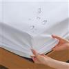 Z-HOM Lenzuola coprimaterasso, impermeabile e traspirante, in microfibra, 100% poliestere/tessuto spazzolato, lavabile sulla pelle, altezza del materasso fino a 30 cm (bianco, 140 x 200 x 30 cm)