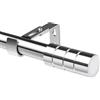 Venwemong Asta per tende in acciaio inox, allungabile, lunghezza regolabile, per soggiorno, camera da letto, finestra, diametro 25 mm, 84-220 cm (argento)