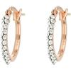 DelPia, Orecchini a Cerchio in Oro 18kt e Argento Sterling 925 2begold con Cristalli (Oro rosa, 10mm)