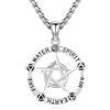 Eusense Collana Pentagramma per Donne Uomini Argento 925 Ciondolo Pentacolo Stella Strega Wiccan Pagan Gioielli Stelle Collane