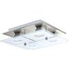 EGLO Lampada da soffitto a LED a 3 livelli, dimmerabile, GU10, rettangolare, 75341, in nichel