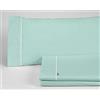 AlexandreHouse Juego de sábanas liso color aqua Cama de 150 (3 piezas) - 50% algodón / 50% poliéster - 144 hilos. Gramage: 115