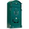 Amig - Cassetta postale da esterno in stile classico | Armadietto postale per pareti, pareti o recinzioni | 40,5 x 25,5 x 8,5 cm | Alluminio | Include viti | Colore verde