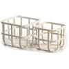 AlexandreHouse SET/2 CESTO 39X40X31 / 30X31X29 MADERA BLANCO ANTIQUE