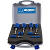 Krino 21030300 Frese Perforatrici per Muro e Ceramica, Set da 8 Pezzi, Acciaio