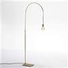 AlexandreHouse LAMPARA DE PIE 71X20X131/175 METAL DORADO SIN BOMBILLA