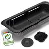 Black Sweden Home - Scolapasta da Lavello Nero - Colino Estensibile con Spugna Silicone e Filtro Scarico - 3 Pezzi - Accessori Lavello Cucina - Cestello Lavandino Cucina