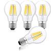 Bonlux E27 Lampadine LED A60 Lampadina di Filamenti a LED, AC/DC 12V-24V LED E27 Edison ES Vintage Lampade, 2700K 6W Equivalenti a 75W, Luce Calda 650lm CRI80+ per RV, Camper e Barche, 4 Pezzi