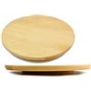 Wooden World ROTANTE TAVOLA LAZY SUSAN ROTONDO DI LEGNO GIREVOLE SERVIZIO PIZZA TORTA 25 CM