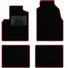 QUEMAR Kit Tappetini Auto compatibili con Panda II 2003-2011 / Set Tappeti in Moquette e Gomma su Misura (2 Anteriori + 2 Posteriori) / Ricami e Colori Personalizzati (Bordo Fucsia, 0 Ricami)
