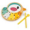Janod - Xilofono Uccellino Pure in Legno - Giocattolo in Legno Didattico Musicale - Xilofono per Bambini a Forma di Uccello, 6 Toni - Design Attuale, Vernice Ad Acqua - Da 1 Anno, J05163
