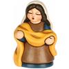 THUN, Venditrice di Stoffe Blu in Ceramica di Alta Qualità, Collezione Presepe Classico, Statuine per Presepe di Natale da Collezione, 5,4 x 4,3 x 7,9 cm