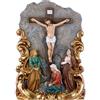 DRW Placca da tavolo calvario di Cristo in resina dipinta a mano 14x4x21 cm