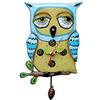 Enesco Allen Designs P1062 Orologio Gufo Azzurro Resina, Design di Michelle Allen, 30.5 cm