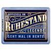 Nostalgic-Art Retro Blechschild Pensionamento - Idea Regalo per Pensionati, in Metallo, Design Vintage con Scritta, 15 x 20 cm
