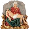 DRW Placca da tavolo La pietà di Cristo in Resina Dipinto a Mano 20x7x21 cm