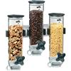 Zevro Honey Can Do KCH-06139 Dispenser Triplo Contenitore da Parete Smart Space, Trasparente/Carbone, 14.6x38.73x41.58 cm