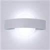 Comely Applique LED da Parete Interno, Creative Lampada da Parete Bianco 12W 1350LM, Lampada a Muro Moderno in Acrilico per Camera da letto Soggiorno Corridoio, Luce Bianca Fredda 6500K
