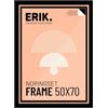 Grupo Erik: Cornice 50 x 70 cm Nera - Cornice da parete in legno MDF, Cornice per puzzle 50x70, Cornice Quadro 50x70 - Packaging protetto durante il trasporto