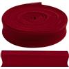 Aerzetix - C71936 - Nastro sbieco in Velluto 3 Metri x 18mm - in Viscosa 39% Cotone 32% e Poliammide 29% - Colore Rosso - Cucito Tessuto