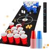 Farnirvana Beer Pong Ping Pong Kit, Birra Pong Tazze, 32 Bicchieri Beer Pong (500ml), 8 Palline da Ping Pong, Tappeto da Gioco, per Adulti Festa,Festival, Matrimoni, Campeggio