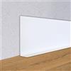 MENAYODA Battiscopa in PVC morbido, autoadesivo, 100 x 12 mm, listello decorativo flessibile con pieghe per coprire fessure angolari (6 m, bianco)