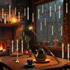 KIKILIVE Candele LED Senza Fiamma con Telecomando a Bacchetta Magica Floating Candles da Appendere magiche,Luce Calda Lampeggiante Candela LED, Candela Conica Elettrica per Natale, Halloween