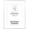 kollyseek cornice alluminio 30 x 40cm cornice poster in metallo argento con vetro acrilico infrangibile moderna cornice per foto Cornice con passepartout per le immagini Poster Foto argento