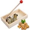 Cozlly Schiaccianoci Noci, Cracker con Funzione Leva Schiaccianoci Acciaio Inox, Dimensione Regolabile Schiaccia Mandorle con Vassoio di Legno, Strumento di Apertura per Noci Macadamia Pecan