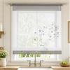 Joyswahl Tenda a pacchetto Alina in voile, con coulisse, 60 x 120 cm, colore grigio, confezione da 1