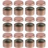 Lostwry Set di 12 scatole per candele con coperchio in metallo, per realizzare candele rotonde decorative, fai da te, spezie, gioielli, polvere, caramelle, unguento, colore: oro rosa
