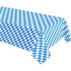 POPOYU Tovaglia in plastica a scacchi blu e bianchi, per Oktoberfest, 130 x 220 cm, per feste a tema Oktoberfest, decorazioni bavaresi per feste a tema birra bavarese